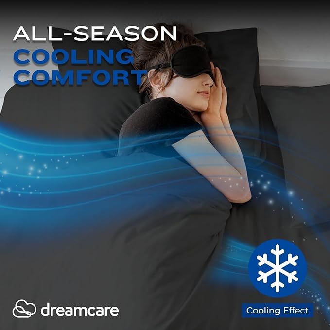DREAMCARE Twin XL Sheets Set - 4 Pcs Cooling Bed Sheets with Up to 15" Deep Pockets - Soft, Long-Lasting 100% Brushed Polyester with Side Pocket (Lavender)