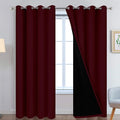 Yakamok Wine Red 100% Blackout Curtains 84 Inches Long 52" Wide 2 Panels | by Yakamok