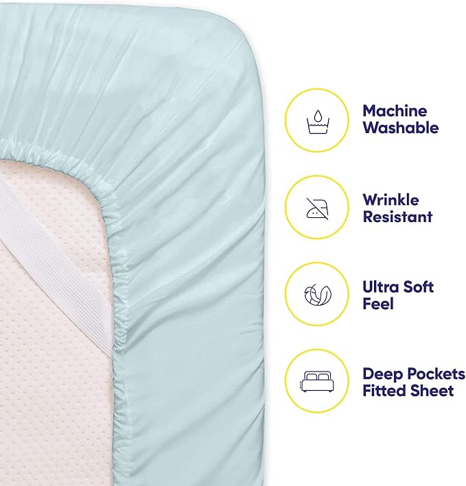 King Size Bed Sheets - 6 Piece 1500 Supreme Collection Fine Brushed Microfiber Deep Pocket King Sheet Set Bedding - 2 Extra Pillow Cases, Great Value, King, Aqua