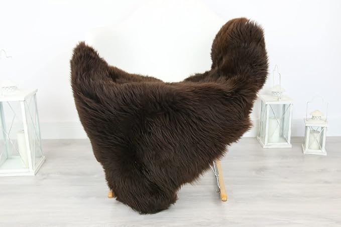 HUAHOO Premium Genuine Sheepskin Rug Brown Real Australia Sheepskin Natural - Image 5