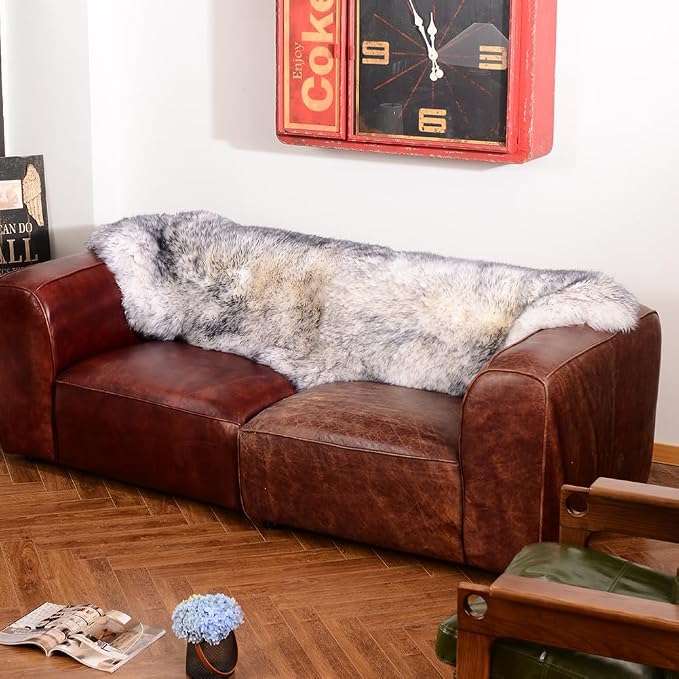 LLB Genuine Sheepskin Area Rug Wool Rug Fur Carpet Fluffy Shaggy Fur Rug - Image 5
