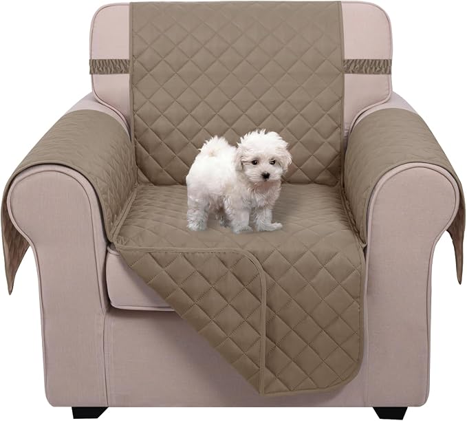 U-NICE HOME Reversible Recliner Chair Covers, Taupe | 23''Armchair Cover by U-NICEHOME