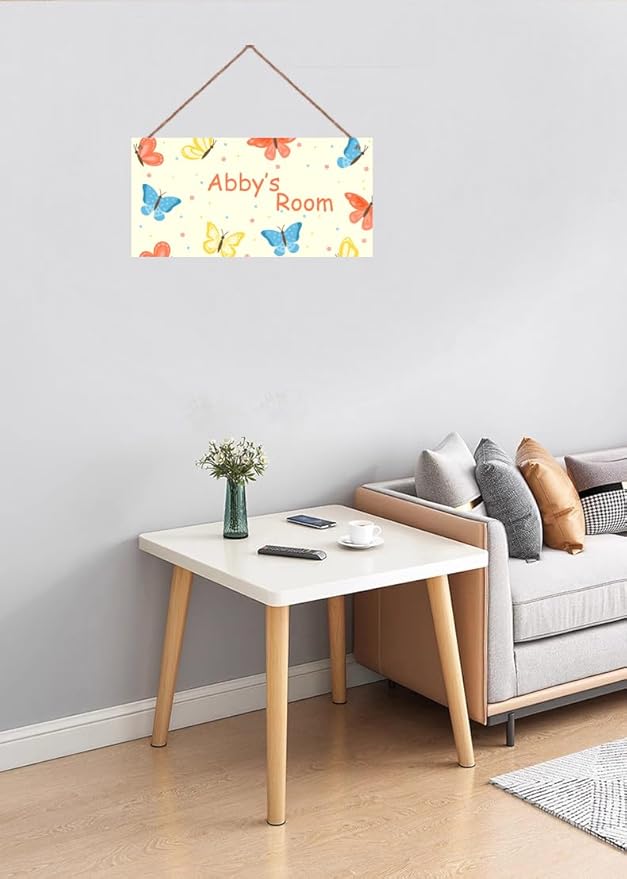 Personalized Sign Vintage Wall Decor For Kids Room Butterfly Decoration Nursery Decor Party Decorations For Little Man Cave Wall Art Decor For Boys Room Girls Bedroom