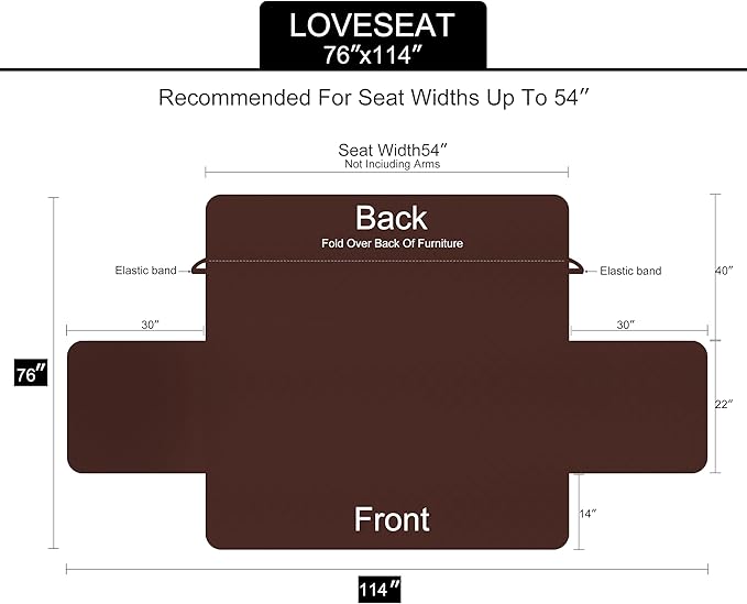 U-NICE HOME Loveseat Sofa Cover - Image 6