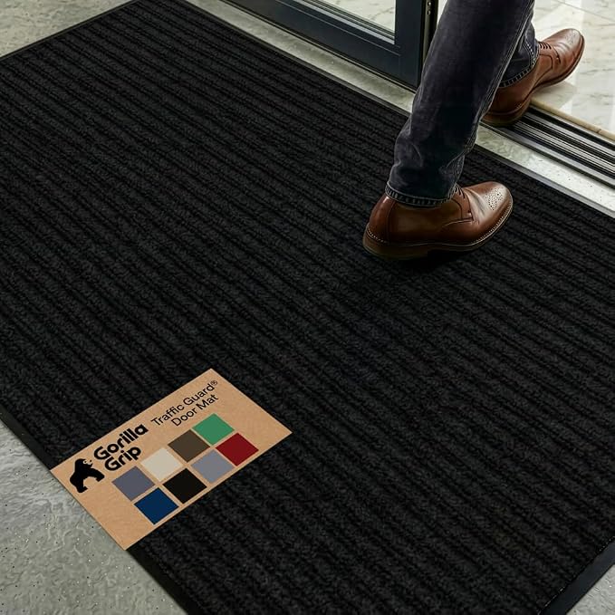 GORILLA GRIP Waterproof Traffic Guard Door Mat, Indoor Outdoor Heavy Duty by Unknown
