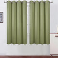 Sage Green Blackout Curtains 52 x 63 Inch Length/Set of 2 Curtain by Lemomo