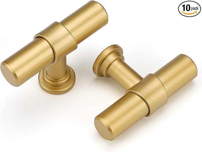 goldenwarm Gold Cabinet Knobs Matte Gold Dresser Knobs Kitchen Cabinet Handles for Dresser Drawers Modern Hardware for Bathroom Cupboard