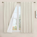 54 Inches 100% Blackout Linen Curtains by LAMIT