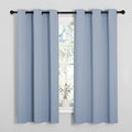 NICETOWN Vintage Blue Blackout Curtains 68 inches Length by NICETOWN