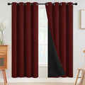 SimpleHome Burgundy Red 100% Blackout Curtains Room Darken Living Room 72 | by SimpleHome