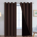 Yakamok Chocolate Brown Blackout Curtains 84 Inches Long 52" Wide, 2 Panels | by Yakamok