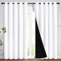 Yakamok Pure White 100% Blackout Curtains 96 Inches Long 62" Wide 2 Panel | by Yakamok