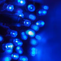 Wintergreen Lighting 50 LED Blue Christmas Lights, 25 ft Indoor/Outdoor Wide Angle Mini String on Green Wire, Commercial Grade with 6" Spacing, 5mm