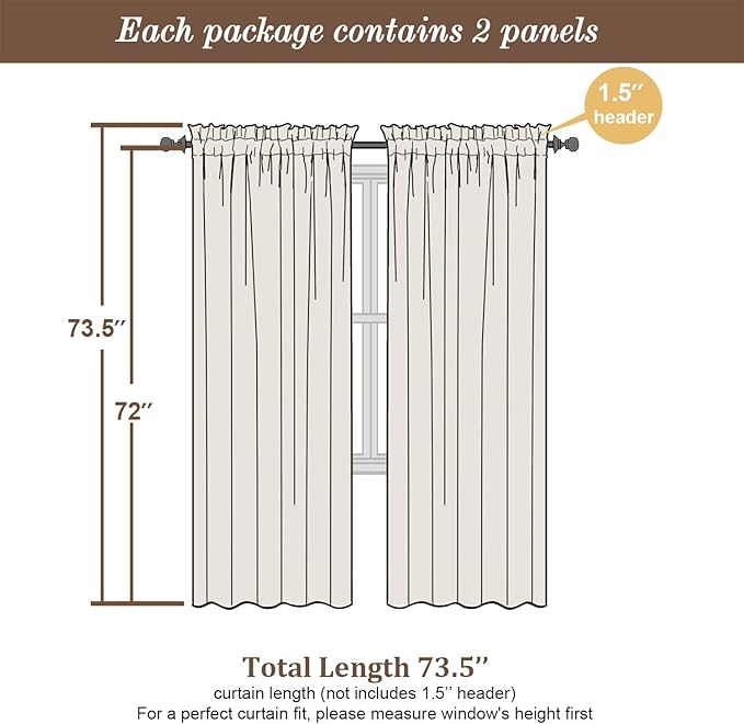 Chyhomenyc Lime Sheer Curtains 72 Inch Length 2 Panels, Light Filtering Soft - Image 3