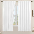 Full Blackout Linen Curtains 60 Inch by LAMIT