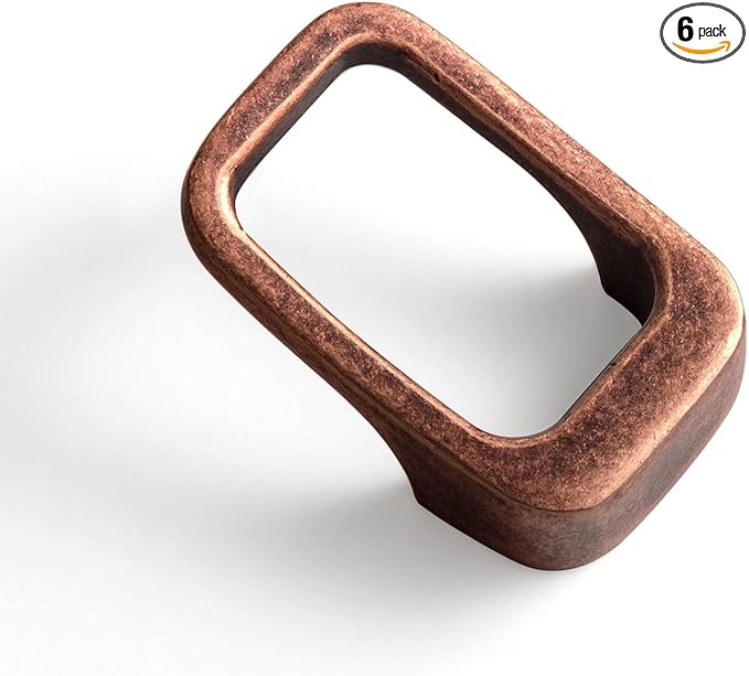 Goo-Ki Antique Copper Cabinet Pulls with 0.6'' (16MM) Hole Centers,Retro Zinc Alloy Drawer Pulls for Drawer,Wardrobe,Cupboard,6 Pack…