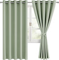 Grommet Blackout Curtains for Bedroom, 70 x 63 Inches Seafoam Green | Thermal by Hiasan