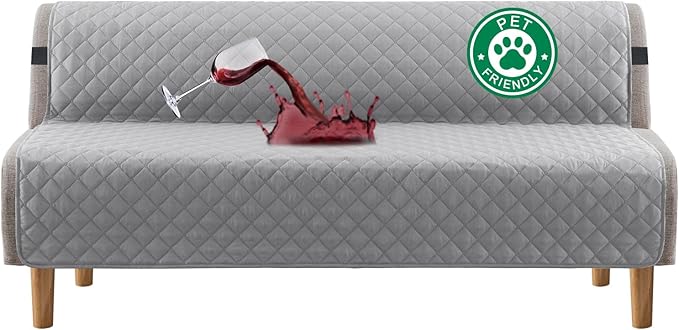 Turquoize 100% Waterproof Futon Cover Futon Slipcover Washable Armless Sofa Bed by Turquoize