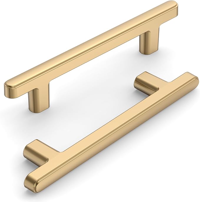 2244 10 Pack 3.75 Inch(96mm) Kitchen Cabinet Handles Champagne Bronze Cabinet Pulls Kitchen Cabinet Hardware Drawer Pulls for Cupboard Wardrobe 2244