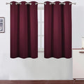 Burgundy Red Blackout Curtains 42 x 54 Inch Length Set of 2 Panels Grommet by Lemomo