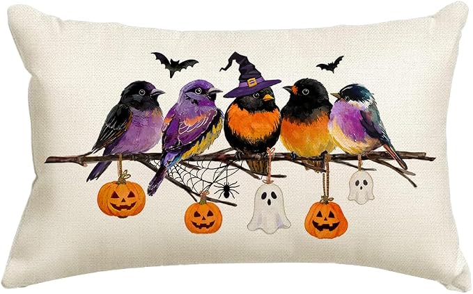 RABUSOFA Halloween Pillow Covers 12x20 Inch Halloween Decorations by RABUSOFA