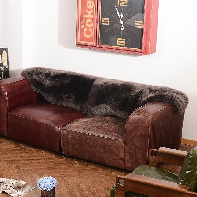 LLB Genuine Sheepskin Area Rug Wool Rug Fur Carpet Fluffy Shaggy Fur Rug - Image 4