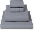 Mellanni Full Sheets Set - 4 PC Iconic Collection Bedding - Hotel Luxury, Extra Soft, Cooling Bed Sheets - Wrinkle, Fade, Stain Resistant (Full, Mineral Gray)