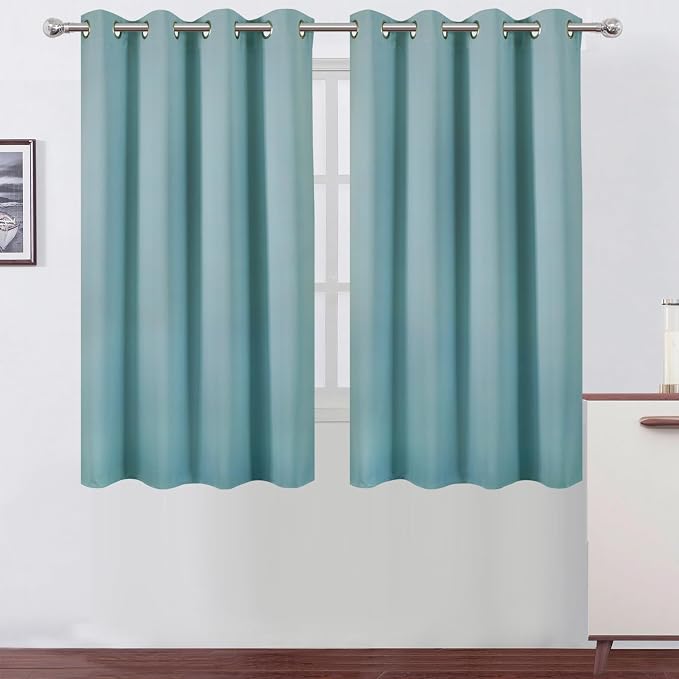 Stone Blue Thermal Blackout Curtains/52 x 54 Inch/Set of 2 Panels Room by Lemomo
