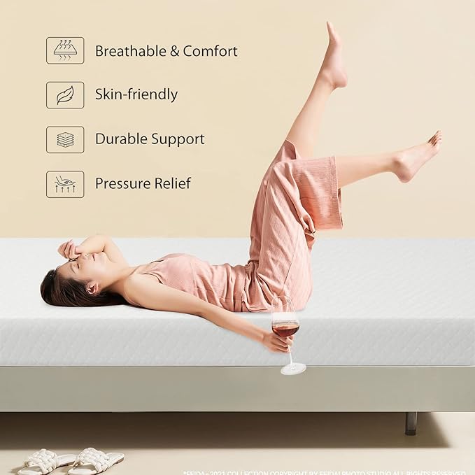 PayLessHere 5 Inch Full Gel Memory Foam Mattress Fiberglass Free/Bed-in-a-Box/CertiPUR-US Certified/Cool Sleep & Comfy Support