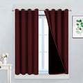 Yakamok Burgundy Red Blackout Curtains 45 Inches Long by Yakamok