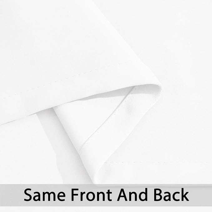 Yakamok Room Darkening Curtains 52x54 inch Length Pure White-Living Room | 2 - Image 4