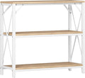 Homeiju Console Table 31.5" Width, 3-Tier Entryway Table with Storage, Industrial Sofa Table with Open Shelves, Foyer Tables for Entryway, Hallway, Kitchen, Living Room and Bedroom, Light Coffee