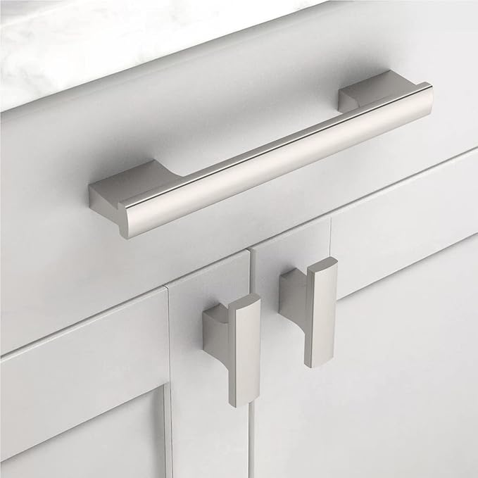 Asidrama 20 Pack 5 Inch(128mm) Brushed Satin Nickel Kitchen Cabinet Handles, Cabinet Pulls Kitchen Cabinet Hardware for Cupboard Drawer Pulls