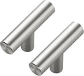 10 Pack Brushed Nickel Cabinet Knobs - Kitchen Cabinet Knobs Silver Cabinet Pulls for Kitchen Cabinet Drawer Stainless Steel Dresser Knobs for Cabinet Hardware 2in Length Single Hole T Bar