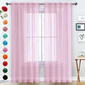 SpaceDresser Sheer Voile Window Treatment Rod Pocket Curtain Panels by SpaceDresser