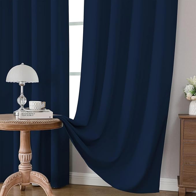 Joydeco Blackout Curtains 108 Inches Long, Thermal Insulated Black Out Curtains - Image 5