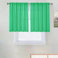 SpaceDresser Basic Rod Pocket Sheer Voile Window Curtain Panels Grass Green 1 by SpaceDresser