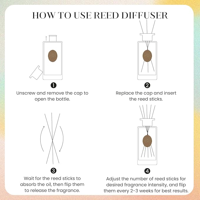 M&SENSE 6.3 oz Large Reed Diffuser Set | New Home Scent Oil Diffuser with Sticks | Hotel Collection Non-Toxic Essential Oil |for Bedroom Bathroom Living Room