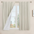 54 Inch Full Blackout Linen Window Curtains by LAMIT
