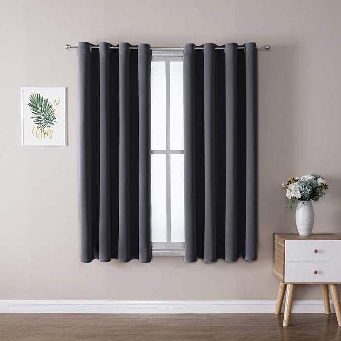 ChrisDowa Blackout Curtains for Bedroom and Living Room 54 Inches Long | 2 by ChrisDowa