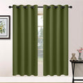 Yakamok Room Darkening Curtains 52x72 inch Length Olive Green-Living Room | 2 by Yakamok