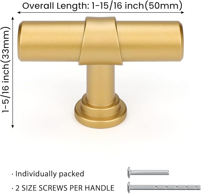 goldenwarm Gold Cabinet Knobs Matte Gold Dresser Knobs Kitchen Cabinet Handles for Dresser Drawers Modern Hardware for Bathroom Cupboard