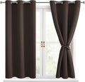 Blackout Curtains for Bedroom, 2 Drape Panels, 38 x 54 Inch | Thermal Insulated by Hiasan