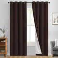 Yakamok Brown 100% Blackout Curtain Panels 84 inches, 2 Panels | Blackout by Yakamok