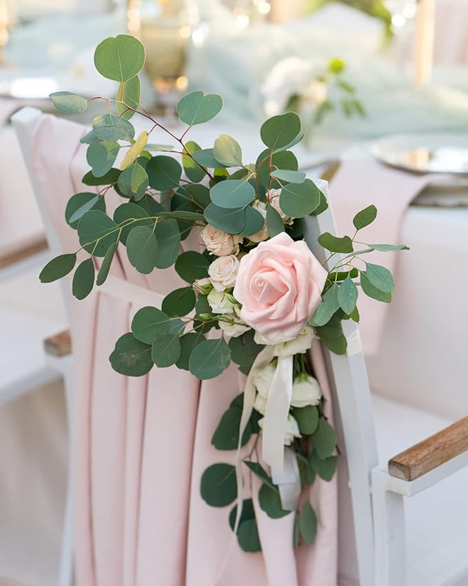 JOYLEX Artificial Flowers Realistic Roses, 25pcs Real Looking Fake Roses with Stem for DIY Wedding Bouquets Centerpieces Bridal Shower Party Home Romantic Decorations (25pcs, Light Pink)