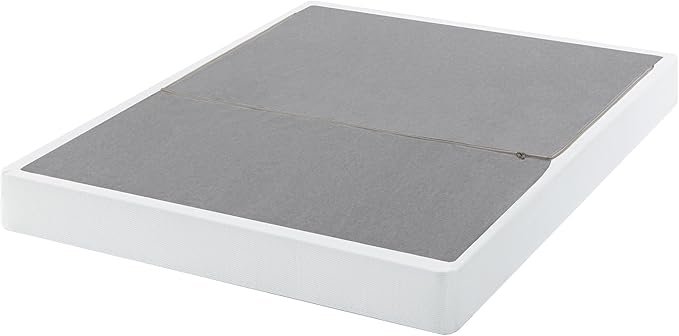 ZINUS 7.5 Inch Box Spring with Cover, No Assembly Mattress Foundation, Sturdy Metal Structure, Queen, White