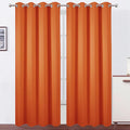 Blackout Curtains 52 x 90 Inch Long Orange Curtains Set of 2 Panels Room by Lemomo