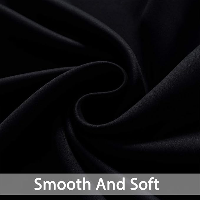Yakamok Room Darkening Curtains 52x84 inch Length Black-Living Room | 2 panels - Image 5
