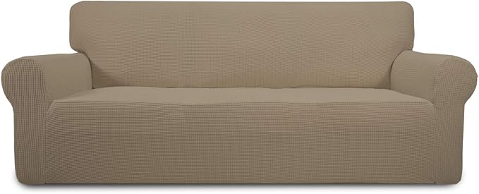 Easy-Going Stretch Oversized Sofa Couch Slipcover Washable Natural | 1-Piece by Easy-Going