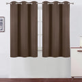 Chocolate Brown Blackout Curtains 34 x 63 Inch Length/Set of 2 Curtain by Lemomo